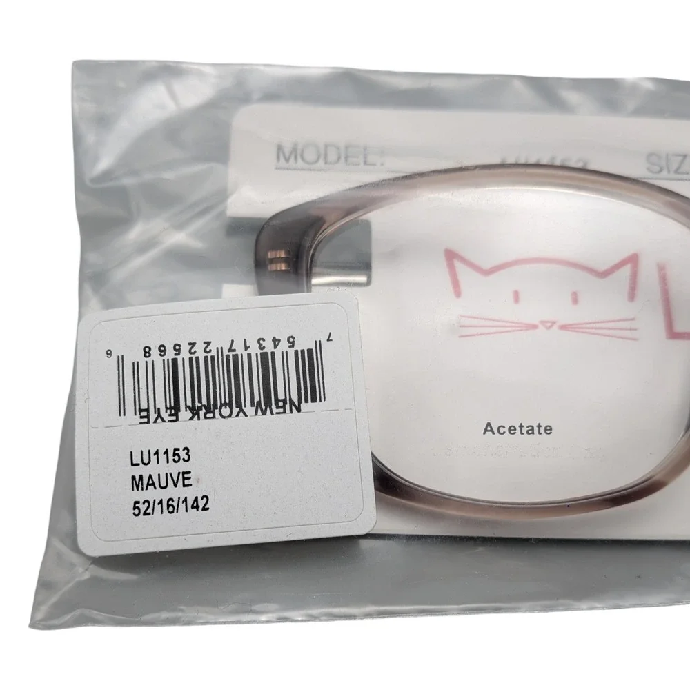 Lumax Eyewear LU1153 Mauve Acetate Cat Eye Eyeglasses 52/16/142 NEW